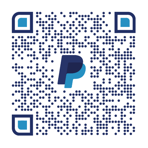 Image of PayPal QR code. 
Scan this QR code to give via PayPal or use button below. 